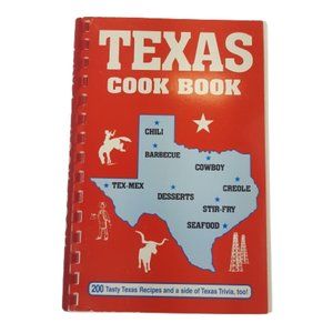 Vintage 1997 Texas Cookbook Cowboy Tex-Mex Barbecue Creole Stir-fry Seafood West